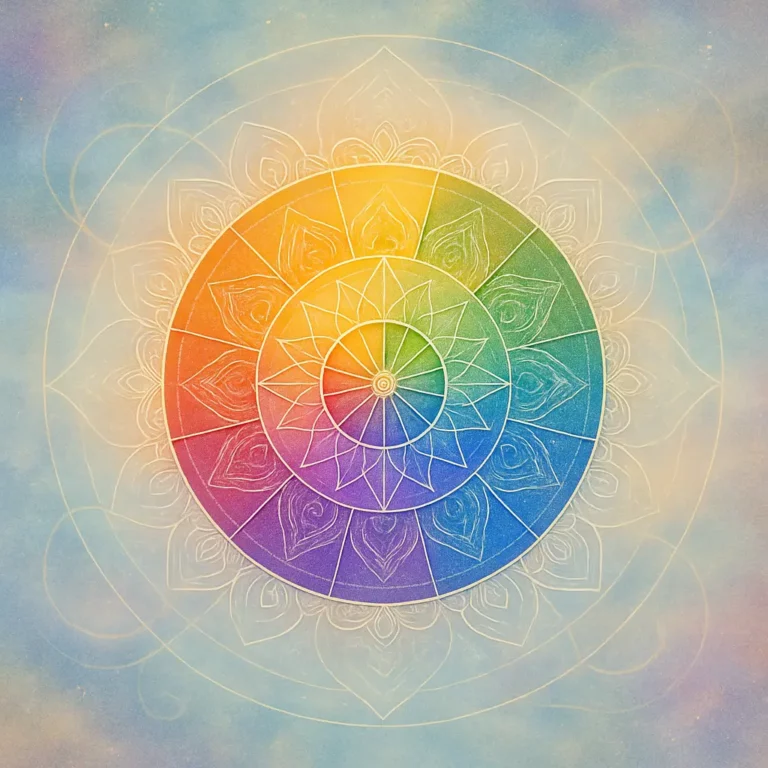 Mandala harmonieux et vibrant, favorisant le bien-être et la sérénité