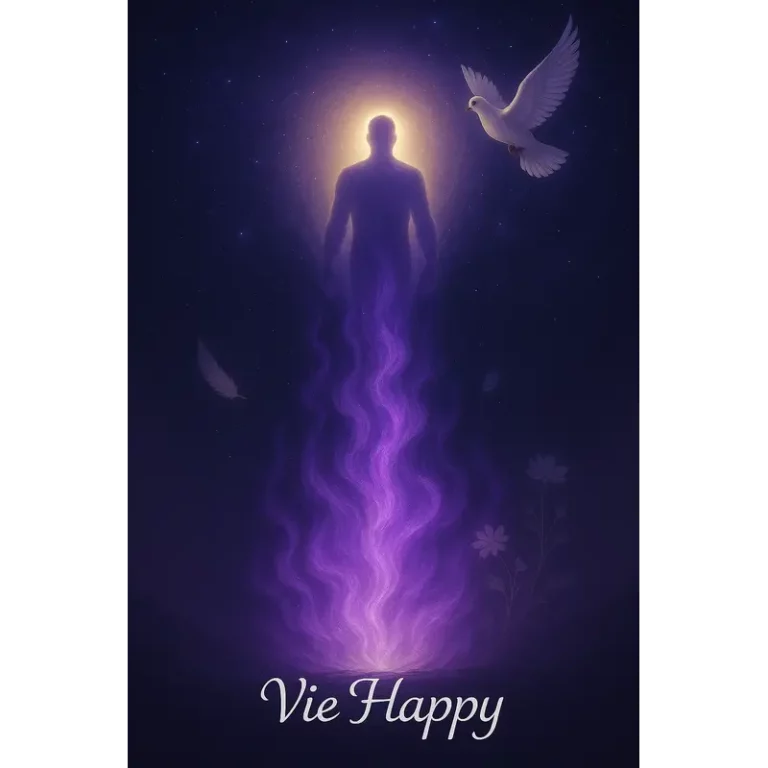 Illustration spirituelle représentant l'épanouissement personnel