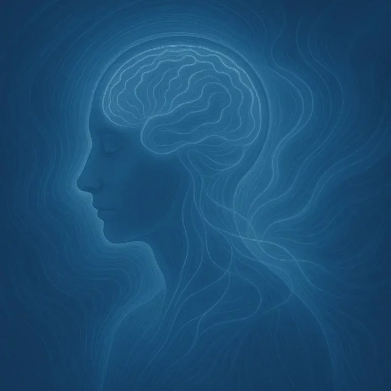 Illustration d'une silhouette féminine représentant l'esprit et la sérénité