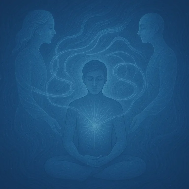 Illustration de méditation et connexion spirituelle