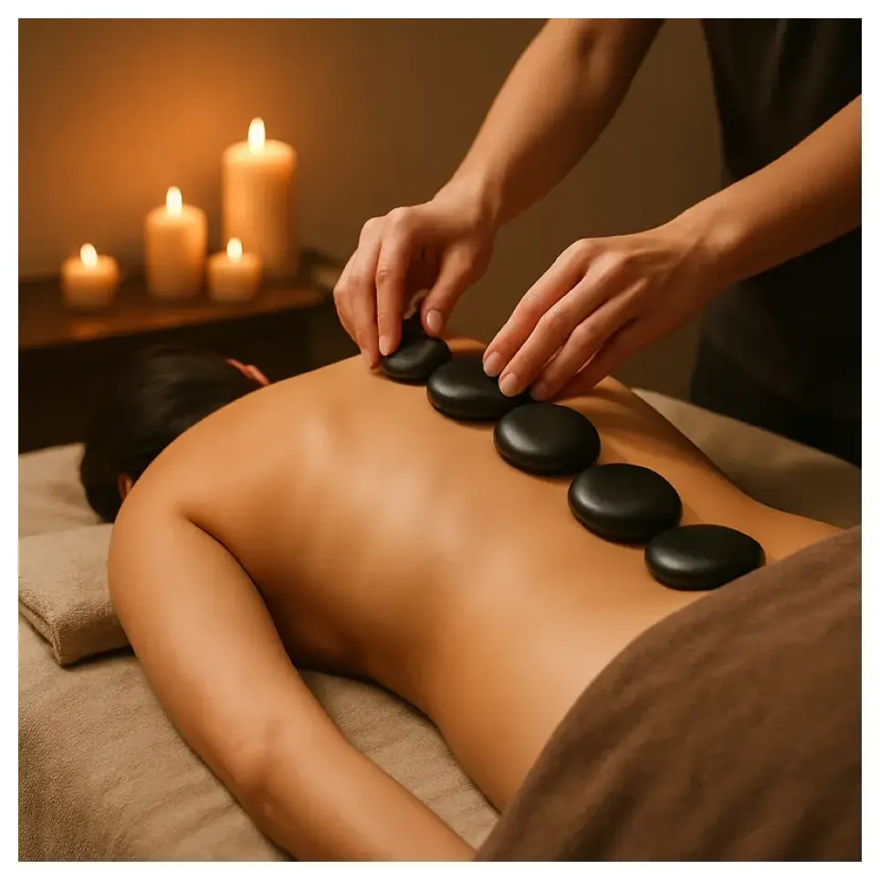 Massage combiné lithothérapie